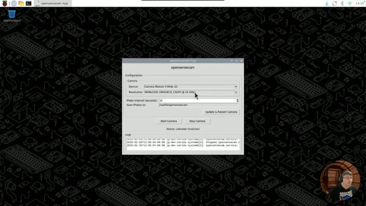 SenseCam for Raspberry Pi