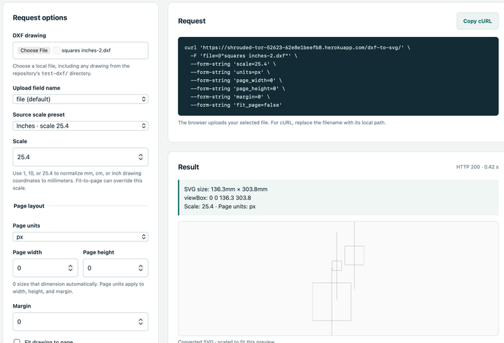 Garment Measurer and DXF to SVG conversion API - Garment Recycling